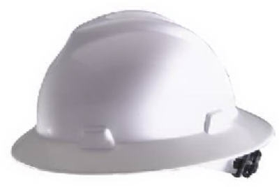 white fiberglass hard hat