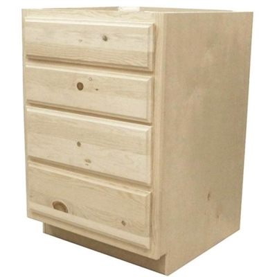 Shop 24" Unfinished Pine Drawer Base Cabinet at McCoy's