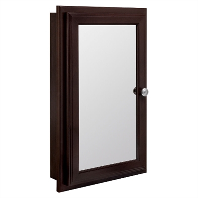 Shop 16 Swing Door Medicine Cabinet In Java Finish At Mccoy S